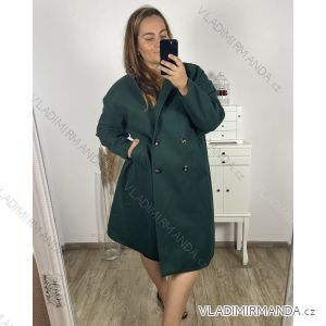 Kabát flaušový dlouhý rukáv dámský nadrozměr (3XL/4XL ONE SIZE) ITALSKÁ MÓDA IMD23MILANO/DU