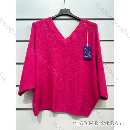 Women's Slim Oversize Long Sleeve Sweater (S/M ONE SIZE) ITALIAN FASHION IMPSH23952V