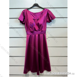 Šaty krátké společenské krátký rukáv dámské (S/M ONE SIZE) ITALSKÁ MÓDA IMPSH246544