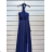 Trägerloses langes Partykleid für Damen (Einheitsgröße S/M) ITALIAN FASHION IMPSH2360055 dunkelblau S / M