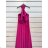 Trägerloses langes Partykleid für Damen (Einheitsgröße S/M) ITALIAN FASHION IMPSH2360055 dunkelblau S / M