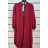 Women's Elegant Belt Long Sleeve Dress (S/M ONE SIZE) ITALIAN FASHION IMPSH2323050