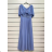 Women's Plus Size Short Sleeve Party Dress (XL/2XL ONE SIZE) ITALIAN FASHION IMPSH23C641 Light blue XL/2XL
