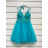 Šaty krátké společenské na ramínka dámské (S/M ONE SIZE) ITALSKÁ MÓDA IMPSH2460050 béžová S/M