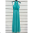 Šaty letní na ramínka dámské (S/M ONE SIZE) ITALSKÁ MÓDA IMPBB22B21841 turquoise S / M