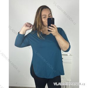 Tunika dlouhý rukáv dámská nadrozměr (2XL/3XL ONE SIZE) ITALSKÁ MÓDA IM723DIANA/DU