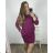 Kurzärmliges Sommerkleid aus Baumwolle für Damen (Einheitsgröße S/M) ITALIAN FASHION IM722253 2XL/3XL hořčicová