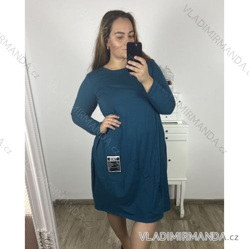Šaty oversize dlouhý rukáv dámské (2XL/3XLONE SIZE) ITALSKá MóDA IMC23395