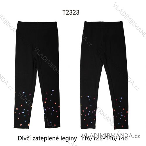Legíny zateplené dětské dorost dívčí (116/122-140/146) WOLF T2323
