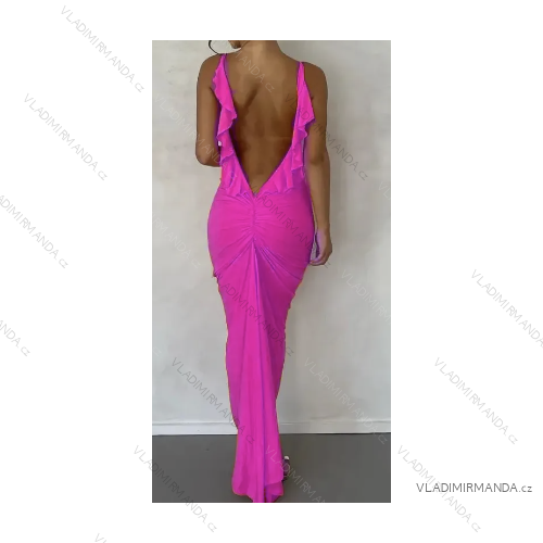 Women's Long Summer Elegant Strapless Dress (S/M ONE SIZE) ITALIAN FASHION IMPBB23H6536