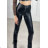 Legíny dlouhé koženkové dámské (S/M ONE SIZE) ITALSKÁ MÓDA IMPBB2316876