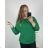Oversize-Pullover mit langen Ärmeln für Damen in Übergröße (2XL/3XL ONE SIZE) POLISH FASHION PMWM23612 2XL/3XL grün