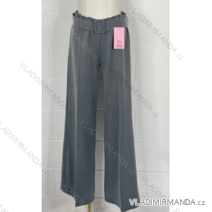 Kalhoty dlouhé s páskem dámské (S/M ONE SIZE) ITALSKÁ MÓDA IMPBB23I711407