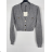 Women's Short Long Sleeve Sweater (S/M ONE SIZE) ITALIAN FASHION IMPBB23Z1128