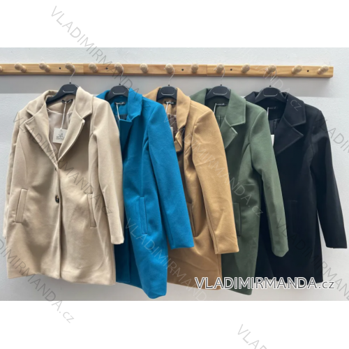 Kabát flaušový dlouhý rukáv dámský (S/M ONE SIZE) ITALSKÁ MÓDA IMPDY23MDUE23643