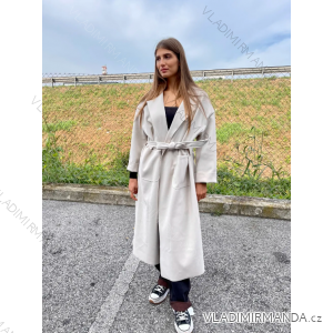 Kabát flaušový dlouhý rukáv dámský (S/M ONE SIZE) ITALSKÁ MÓDA IMPDY23WANC4407