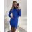 Women's Long Knitted Turtleneck Short Sleeve Dress (S/M ONE SIZE) ITALIAN FASHION IMM22FD51751 -   light grey
,   S/M