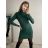 Women's Long Knitted Turtleneck Short Sleeve Dress (S/M ONE SIZE) ITALIAN FASHION IMM22FD51751 -   light grey
,   S/M