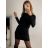 Women's Long Knitted Turtleneck Short Sleeve Dress (S/M ONE SIZE) ITALIAN FASHION IMM22FD51751 -   light grey
,   S/M
