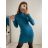 Women's Long Knitted Turtleneck Short Sleeve Dress (S/M ONE SIZE) ITALIAN FASHION IMM22FD51751 -   light grey
,   S/M