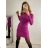 Women's Long Knitted Turtleneck Short Sleeve Dress (S/M ONE SIZE) ITALIAN FASHION IMM22FD51751 -   light grey
,   S/M