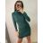 Women's Long Knitted Turtleneck Short Sleeve Dress (S/M ONE SIZE) ITALIAN FASHION IMM22FD51751 -   light grey
,   S/M