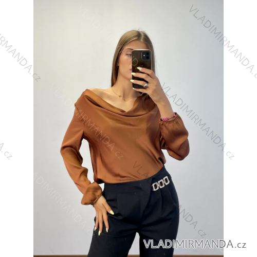 Women's Long Sleeve Tunic/Blouse (S/M ONE SIZE) ITALIAN FASHION IMPDY23YAGE9773