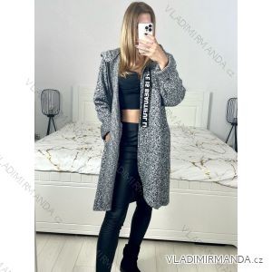 Kabát beránek na knoflíky dámský nadrozměr (XL/2XL ONE SIZE) ITALSKÁ MÓDA IM423099/DU