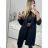 Women's Fluffy Coat (S/M ONE SIZE) ITALIAN FASHION IMWKK223668 S/M béžová