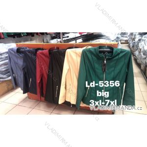 Bunda koženková dlouhý rukáv dámská nadrozměr (3XL-7XL) ITALSKÁ MÓDA MAA23LD-5356B