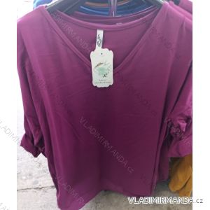 Tunika dlouhý rukáv dámská nadrozměr (3XL/4XL ONE SIZE) ITALSKÁ MÓDA IM723054