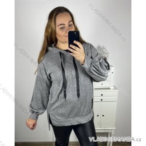 Mikina dlouhý rukáv dámské nadrozměr (3XL/4XL ONE SIZE) ITALSKá MóDA IM423ROYA