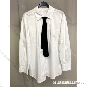 Košile s kravatou dlouhý rukáv dámská (S/M ONE SIZE) ITALSKÁ MÓDA IMPLP2356222011