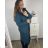 Cardigan dlouhý dlouhý rukáv dámský nadrozměr (2XL/3XL ONE SIZE) ITALSKÁ MÓDA IM423VIOLETTA