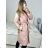 Women's Fluffy Coat (S/M ONE SIZE) ITALIAN FASHION IMWAA233775 S/M béžová