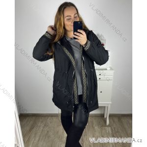 Bunda s kapucí se slabou podšívkou dámská (2XL-6XL) POLSKÁ MÓDA PMWB23B8142-1/DUR