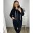 Kabátek s kapucí na zip dlouhý rukáv dámský nadrozměr (3XL/4XLONE SIZE) ITALSKÁ MODA IM423MENDDA