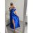 Šaty carmen dlouhé na ramínka elegantní saténové dámské (S/M ONE SIZE) ITALSKÁ MÓDA IMPBB22B22735/DR -   tmavě červená,   S/M