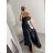 Šaty carmen dlouhé na ramínka elegantní saténové dámské (S/M ONE SIZE) ITALSKÁ MÓDA IMPBB22B22735/DR -   tmavě červená,   S/M