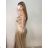 Šaty carmen dlouhé na ramínka elegantní saténové dámské (S/M ONE SIZE) ITALSKÁ MÓDA IMPBB22B22735/DR -   tmavě červená,   S/M