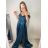 Šaty carmen dlouhé na ramínka elegantní saténové dámské (S/M ONE SIZE) ITALSKÁ MÓDA IMPBB22B22735/DR -   tmavě červená,   S/M