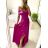 Šaty carmen dlouhé na ramínka elegantní saténové dámské (S/M ONE SIZE) ITALSKÁ MÓDA IMPBB22B22735/DR -   tmavě červená,   S/M