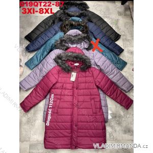 Kabát s kapucí dlouhý rukáv dámská nadrozměr (3XL-8XL) ITALSKÁ MÓDA PMWGM23G19QT22-87