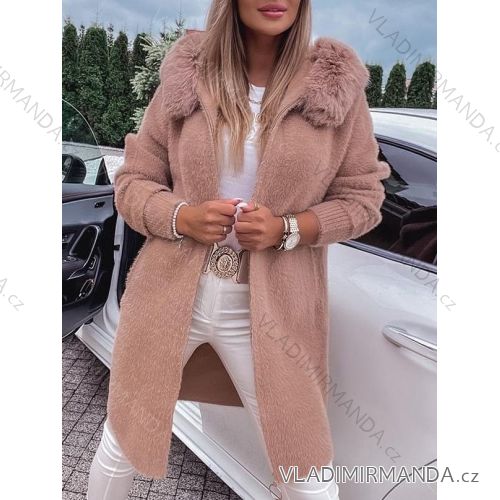 Kabát dlhý rukáv dámsky (S/M ONE SIZE) TALIANSKA MÓDA IMWA234055