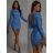 Women's Long Chiffon Short Sleeve Dress (S/M ONE SIZE) ITALIAN FASHION IMWGS231048