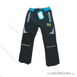 Kalhoty softshellové zateplené flaušem dětské dorost dívčí a chlapecké (116-146) KUGO HK5619