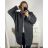 Women's Plus Size Zipper Lamb Coat (3XL/4XL ONE SIZE) ITALIAN FASHION IM723052 3xl / 4xl light grey