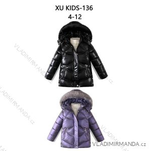 Bunda zimní s kapucí dětská dorost dívčí (4-12 let) XU kids PMWAX23-136