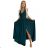 211-6 LEA long dress with lace neckline - green