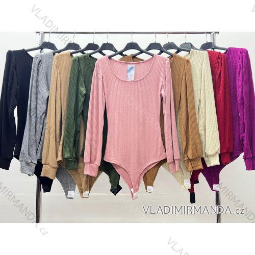 Body dlhý rukáv dámske (S/M ONE SIZE) TALIANSKA MÓDA IM423751